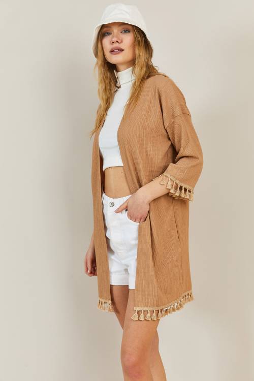 Vizon Püskül Detaylı Kimono 3KXK4-46844-29 - 2