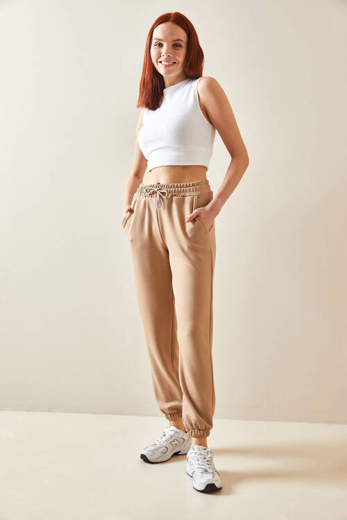 Vizon Yüksek Bel Jogger Eşofman Altı 5YXK8-48184-29 - 5