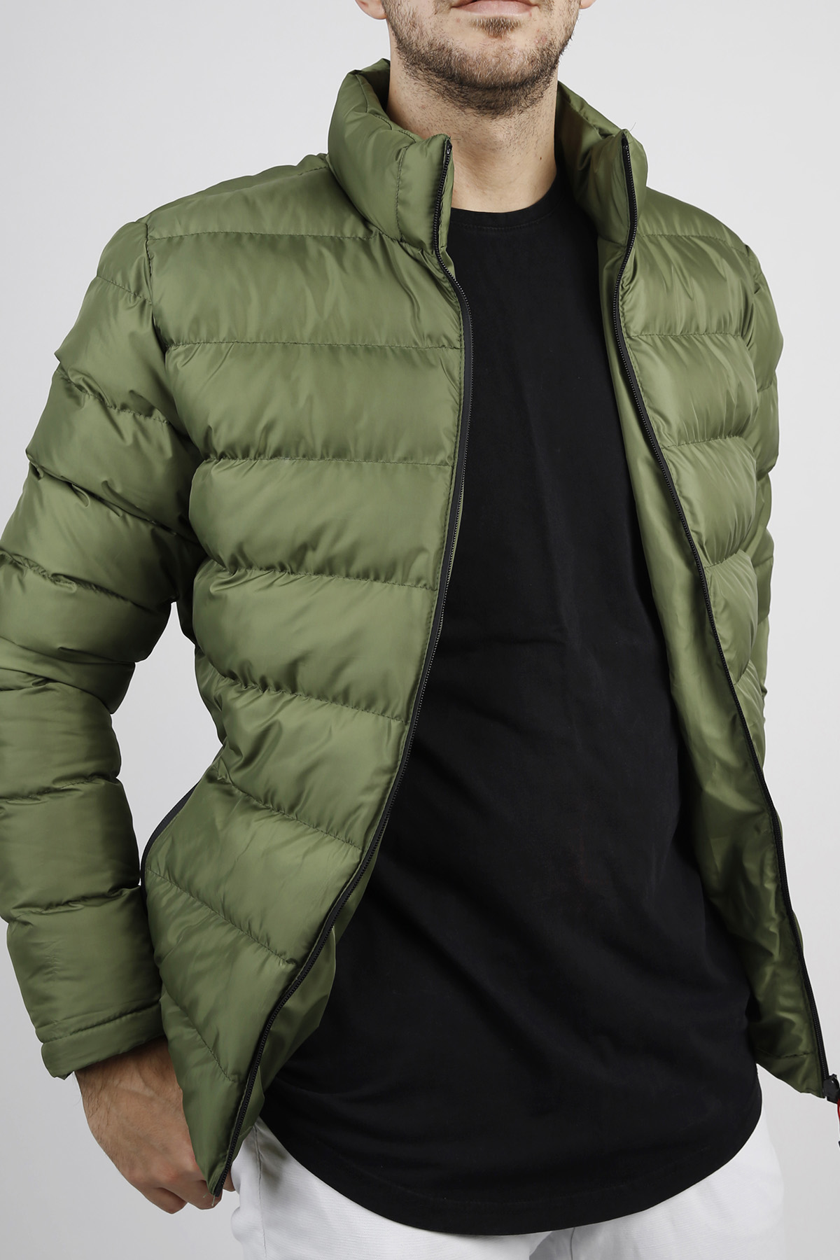 Yağ Yeşili Şişme Mont 1KXE4-44345-54 - 3