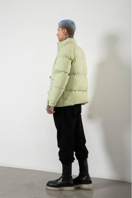 Yeşil Çift Cepli Oversize Şişme Mont 3KXE4-46520-08 - 4