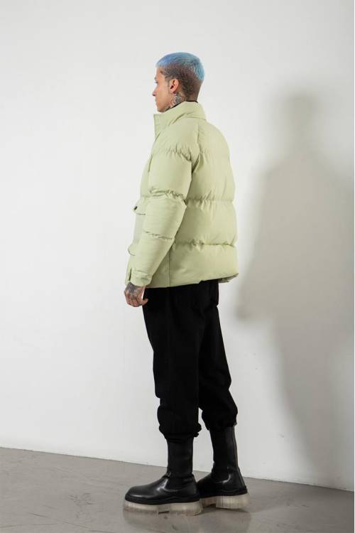 Yeşil Çift Cepli Oversize Şişme Mont 3KXE4-46520-08 - 4
