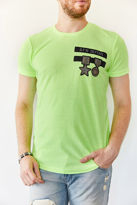 Yeşil İşlemeli Tişört 0YXE1-44017-08 