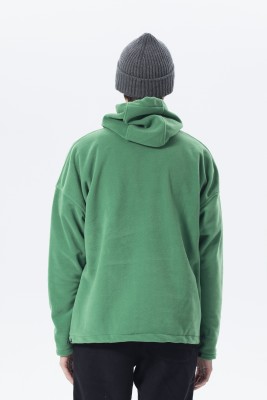 Yeşil Oversize Kapüşonlu Polar Sweatshirt 2KXE8-45511-08 - 4