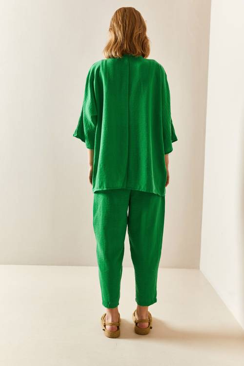Yeşil Salaş Kimono Takım 3YXK8-47342-08 - 4