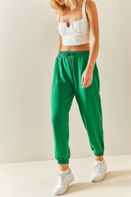 Yeşil Yüksek Bel Jogger Eşofman Altı 3YXK8-47560-08 