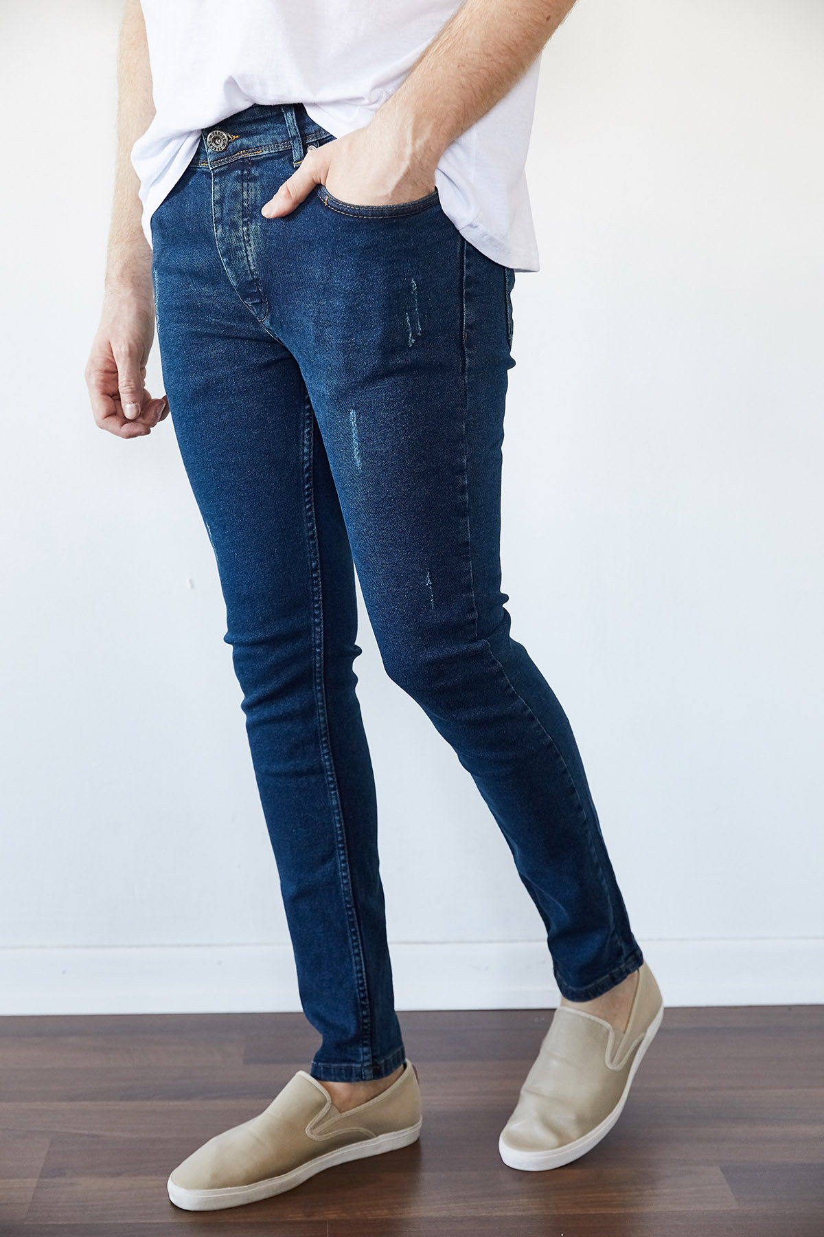Yıkamalı Lacivert Slim Fit Jean Pantolon 1KXE5-44256-48 - 2
